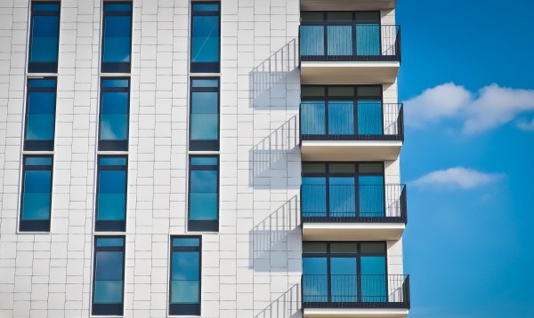 Apartments with blue sky